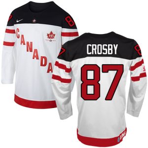 Olympic Hockey Kanada Team #87 Sidney Crosby Authentic Valkoinen 100th Anniversary